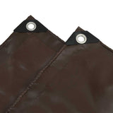 Tarpaulin 650g / m Brown 5 x 5 m Canvas with PVC Coating 42017726