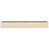 Planter Ivory 385 x 100 x 45 cm Galvanised Steel 42018119