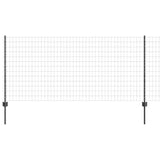 Welded Wire Fence 10 x 1 m PVC-Coated Steel Grey Mesh 3336065