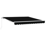 Retractable Awning Black 350 x 250 cm Polyester and Aluminium 3330321