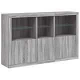 Sideboard with LED Lights Grey Sonoma 162x37x100 cm 3209147