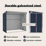 Wall-mounted Garden Shed Anthracite 118x194x178 cm Steel 316223
