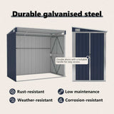 Wall-mounted Garden Shed Anthracite 118x194x178 cm Steel 316223