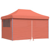 Foldable Party Tent Pop-Up with 4 Sidewalls Terracotta 4004981