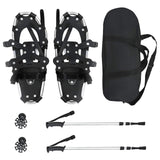 3 in 1 Snowshoes Silver and Black 53 x 21 cm Aluminum and HDPE 42021421