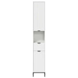 Bathroom Cabinet with Drawer with Door White 31.5 x 33 x 190 cm 883404