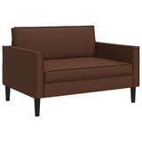 XXL Armchair Brown Faux Leather 42043531