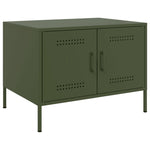 ZNTS Coffee Table Olive Green 68x50x50.5 cm Steel 843034