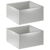 Garden Planter 2 pcs Silver 80 x 80 x 40 cm Galvanised Steel 8005117