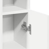 Bathroom Cabinet with Roll Holder White 20.5x22x90 cm 858497