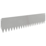 Lawn Edging 10 pcs 103 x 25 cm Steel Silver 8008402