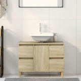 Sink Cabinet Sonoma Oak 80x33x60 cm Engineered Wood 849665
