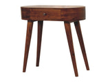 Solid Wood Mini Albion Chestnut Console, 1 Drawer, Dark Brown B2743P403027