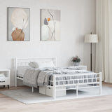 ZNTS 285297 Bed Frame White Metal 120x200 cm