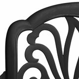 Bistro Set Black Cast Aluminium Durable Bistro Set Round 3070572