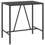 5 Piece Garden Bar Set with Cushions Black Poly Rattan 3203924