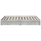 Bed Frame with Drawers without Mattress Concrete Grey 150x200 cm King Size 3280653