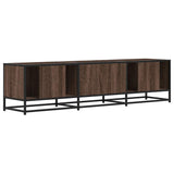 TV Cabinet Brown Oak 160x35x41 cm Engineered Wood and Metal 848848