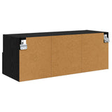 TV Wall Cabinets Wall-mounted 2 pcs Black Oak 80 x 30 x 30 cm 882933