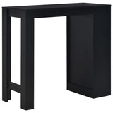 Bar Table with Shelf Black 110x50x103 cm 280212