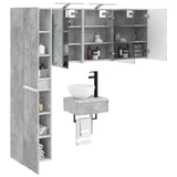 Bathroom Furniture Set 5 pcs Concrete Grey 3407250