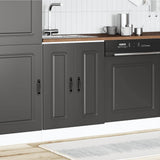 Sink Base Cabinet Kalmar Black 60x46x81.5 cm Engineered Wood 853438