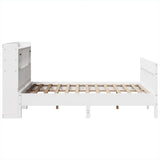 Bed Frame without Mattress White 160x200 cm Solid Wood Pine 3323255