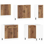 ZNTS 11 Piece Kitchen Cabinet Set Kalmar Old Wood Engineered Wood 3314919