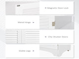 MDF Freestanding 6-Tier Bathroom Storage Cabinet White UK T3398P343464