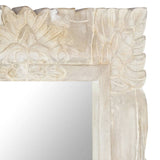 Mirror White 80x50 cm Solid Mango Wood 321633