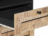 Bathroom Cabinet with Drawer Brown and Black 38 x 33.5 x 160 cm 4018866