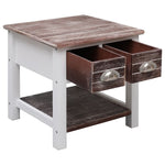 ZNTS Side Table Brown 40x40x40 cm Paulownia Wood 284067