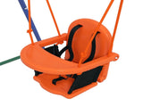 Two-In-One Toddler Garden Swing, with Comfortable Seat, Safety Belt - Orange and Blue T3398P348090