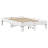 Bed Frame without Mattress White 135x190 cm Double Solid Wood Pine 855371