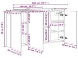 Bathroom Mirror Cabinet with Door Sonoma Oak 100 x 14.5 x 70 cm 889129