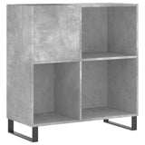 Record Cabinet Concrete Grey 84.5x38x89 cm Engineered Wood 831784