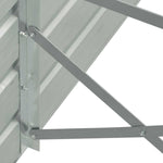Garden Raised Bed Galvanised Steel 400x80x45 cm Grey 47056