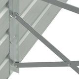 Garden Raised Bed Galvanised Steel 400x80x45 cm Grey 47056