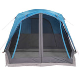 Family Tent with Porch 6-Person Blue Waterproof 94549