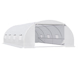 6 x 3 x 2 m Polytunnel Greenhouse, Walk in Polytunnel Tent with Metal Frame, Zippered Door and 8 T3398P317539