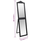 Free-Standing Mirror Black 45x180 cm 351527