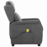 Massage Chair Light Grey 93.5 x 67.5 x 101.5 cm Fabric 348349