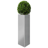 Garden Planters 2 pcs Triangular 30x26x75 cm Galvanized Steel 851154