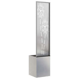 Garden Privacy Screen Floral Sliver 32 x 150 cm Stainless steel 876368