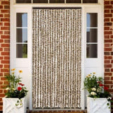 Fly Curtain Beige and Brown 90x200 cm Chenille 377388
