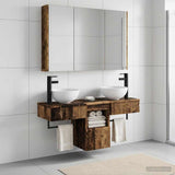 Bathroom Cabinet Set 4 pcs Old Wood Engineered Wood 3406269