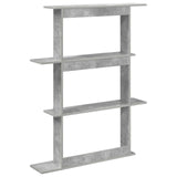 Wall Shelf Concrete Grey 100 x 20 x 126 cm Engineered Wood 8012063