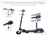 Powered E-Scooter Ride-On, with Brakes, Adjustable Seat, Adjustable Handlebars, Black T3398P349426