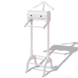 Clothing Rack with Cabinet Wood White 242751