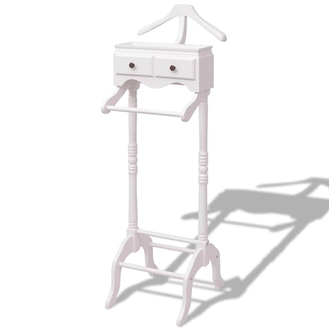 Clothing Rack with Cabinet Wood White 242751